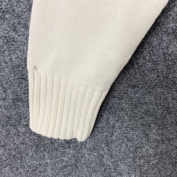 Jones New York Pull Over Bulk Knit Sweater 1/4 Button Collar Women 1X White - Picture 5 of 12